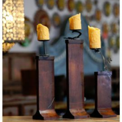 Mesquite Candleholder Set